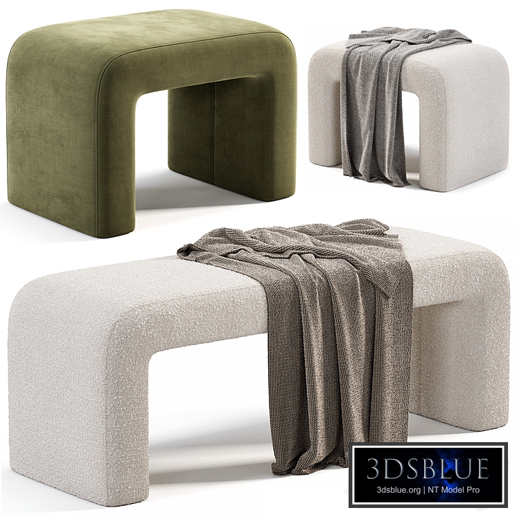 Rint Boucle White Pouf