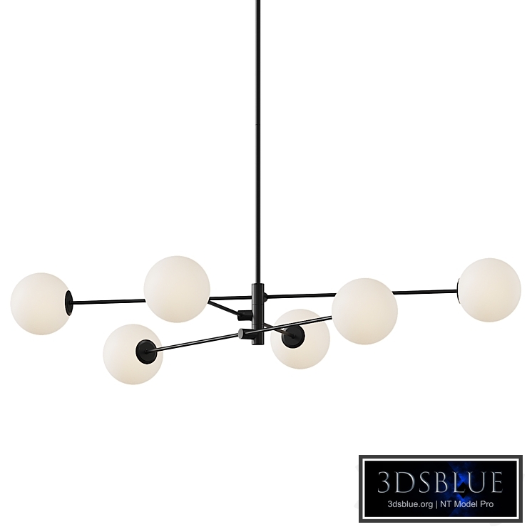 Heathfield & Co Chelso 6 light Opal Pendant Lamp