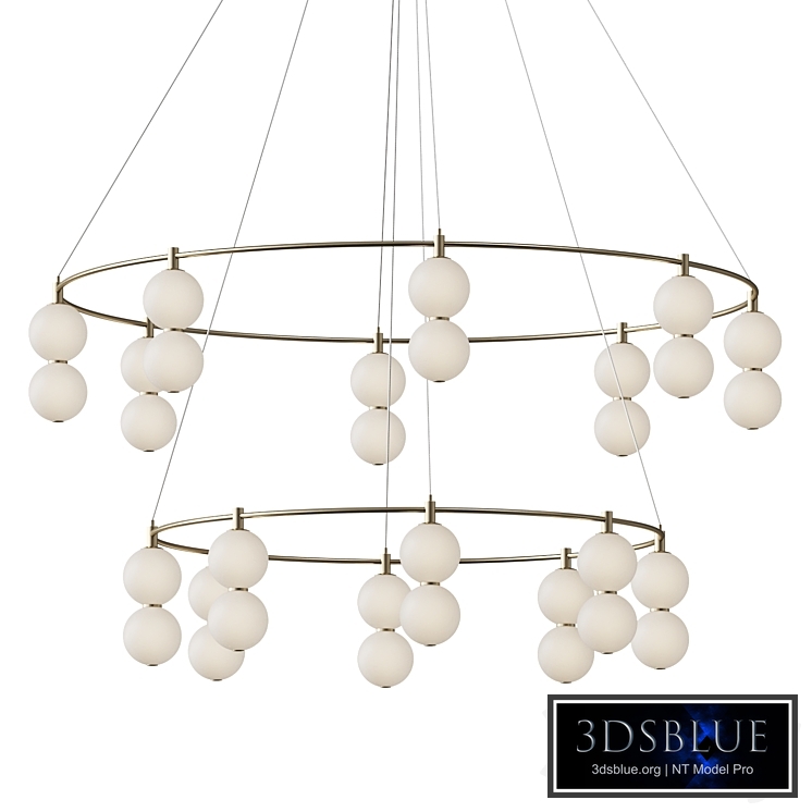 Marc Wood Studio Echo Chandelier 2 Tier Round