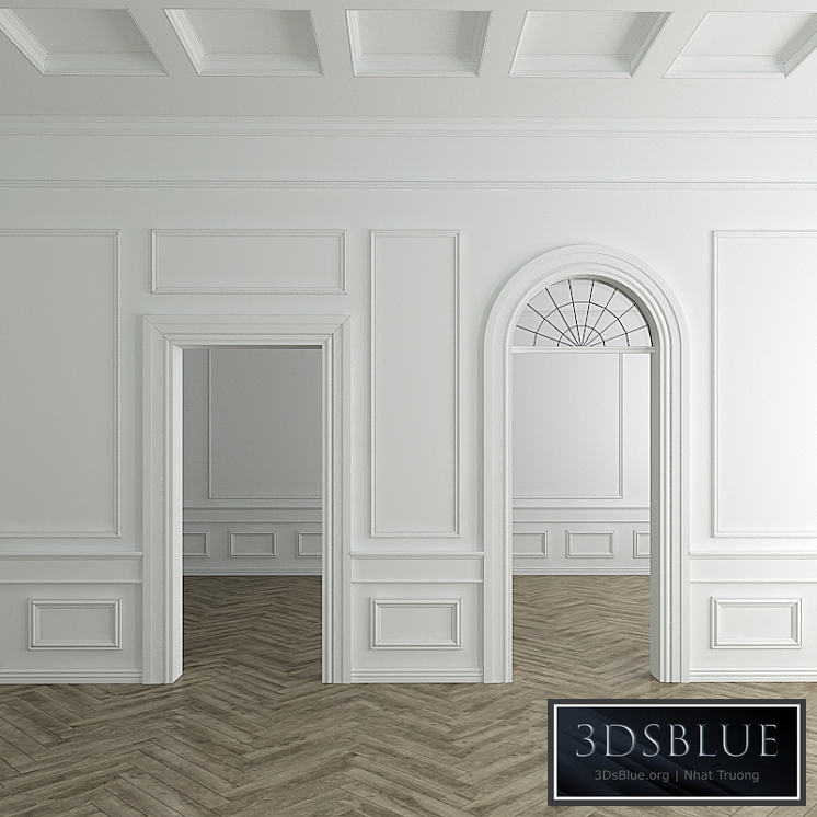 Harmony stucco decoration of the walls and openings