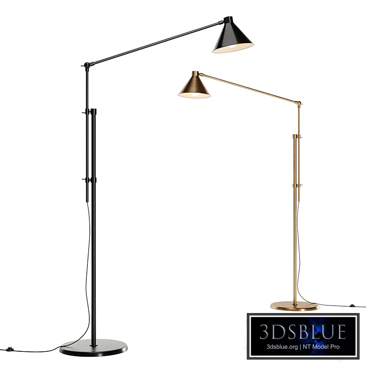Dione black floor lamp
