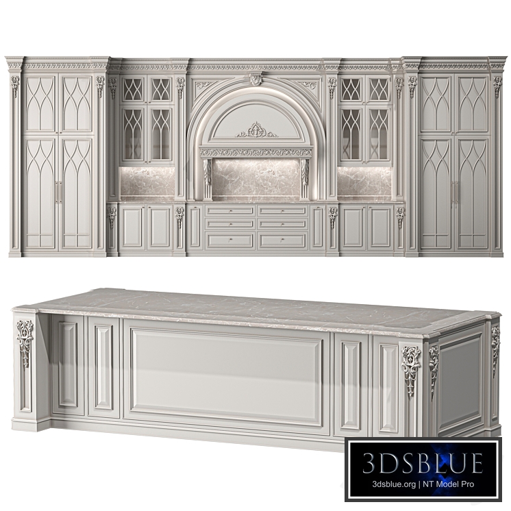 blk wood classical kitchen art 008