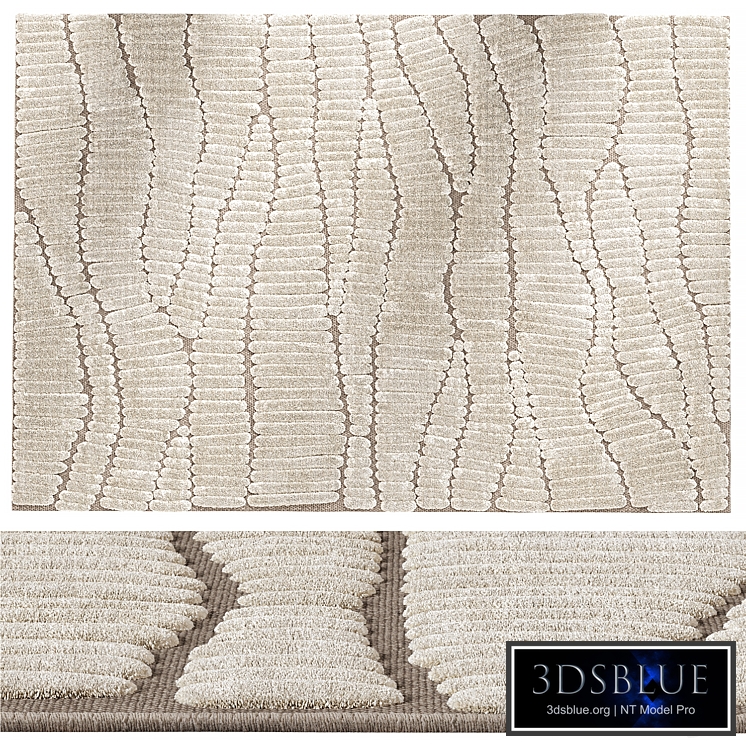 Fossil Cream Beige Modern Textured Rug