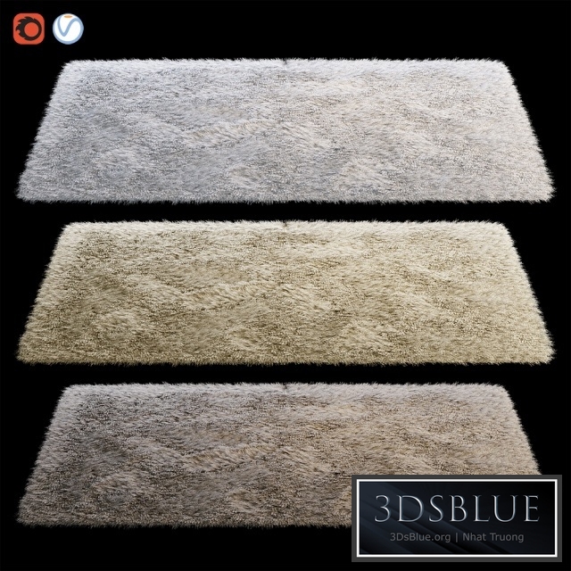 Rectangular fluffy carpet