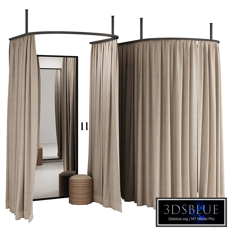Fitting room for clothing store 03