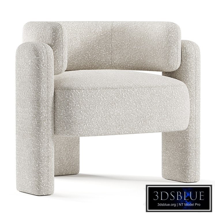 Wide Mid Century Modern Accent Chair