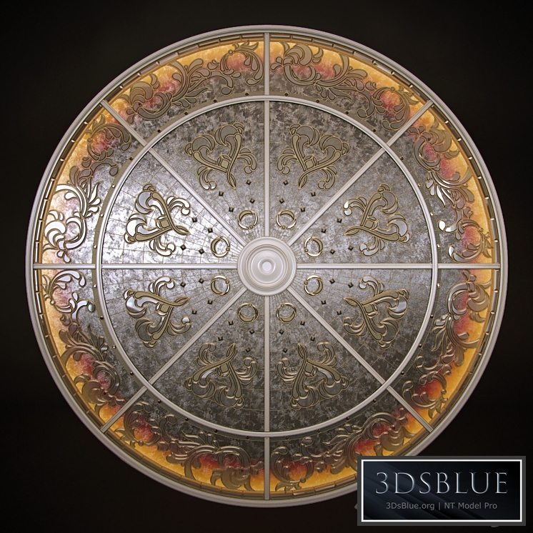 Round Stained Glass Ceiling