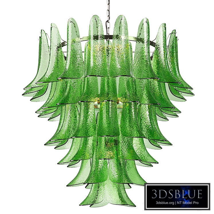 Glass Feather Chandelier