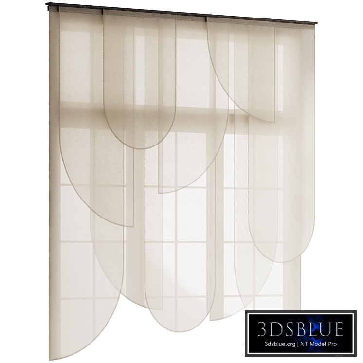 Layered Panel Curtain Rounded