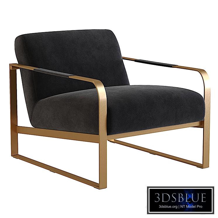 Hadiya Black Velvet Armchair