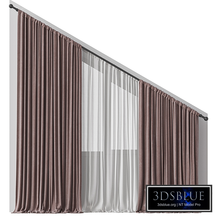 Beveled attic curtains 1