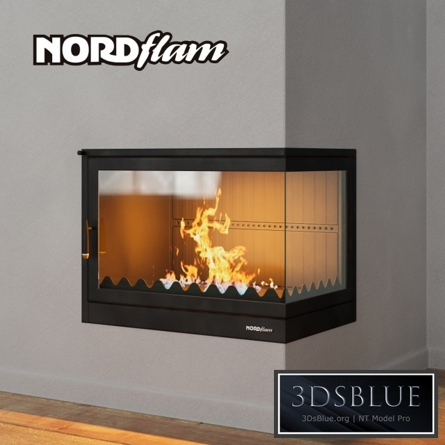 Corner fireplace Nordflam Torres (vray + corona)