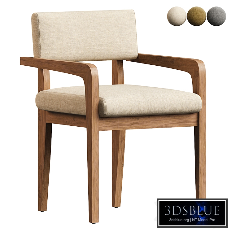 chair made of oak and velour