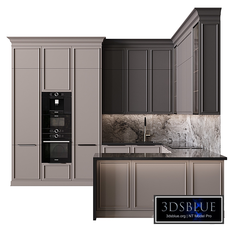 Kitchen in neoclassical style 77