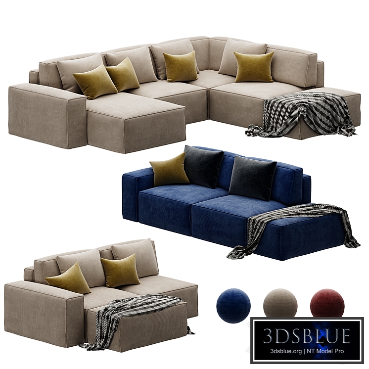 Modular sofa Eten Vertical Milk