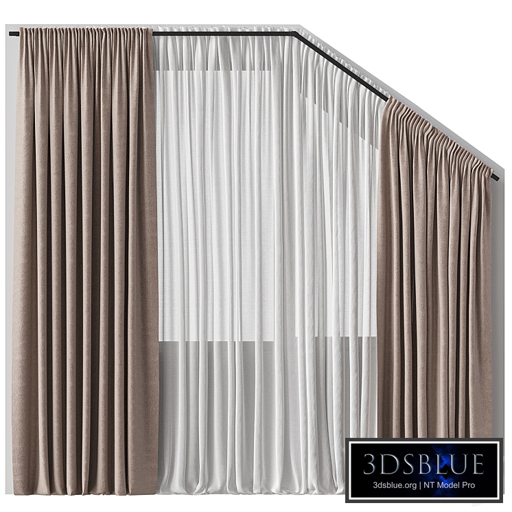 Beveled attic curtains 6