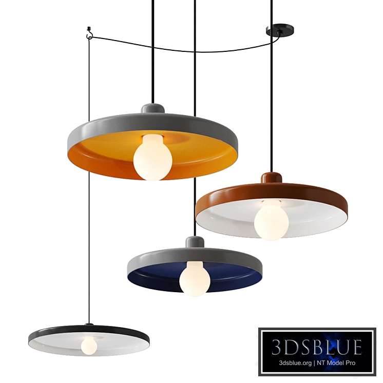 Disk hanging pendant lamp by tossB