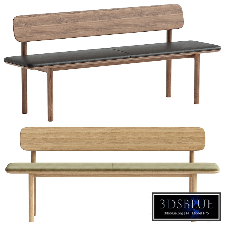 Neva bench with backrest