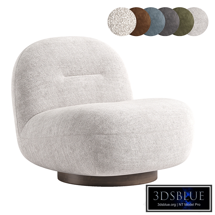 Soft Cozy Boucle Ivory Natural Otis Swivel Accent Chair