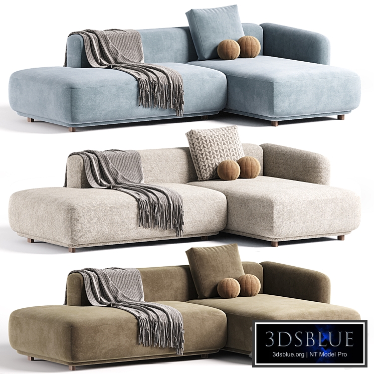 Corner Sofa Weivel Velvet Forest