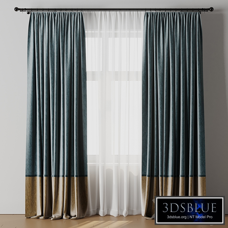 Rod Curtains with Blue Curtains 21 HBH