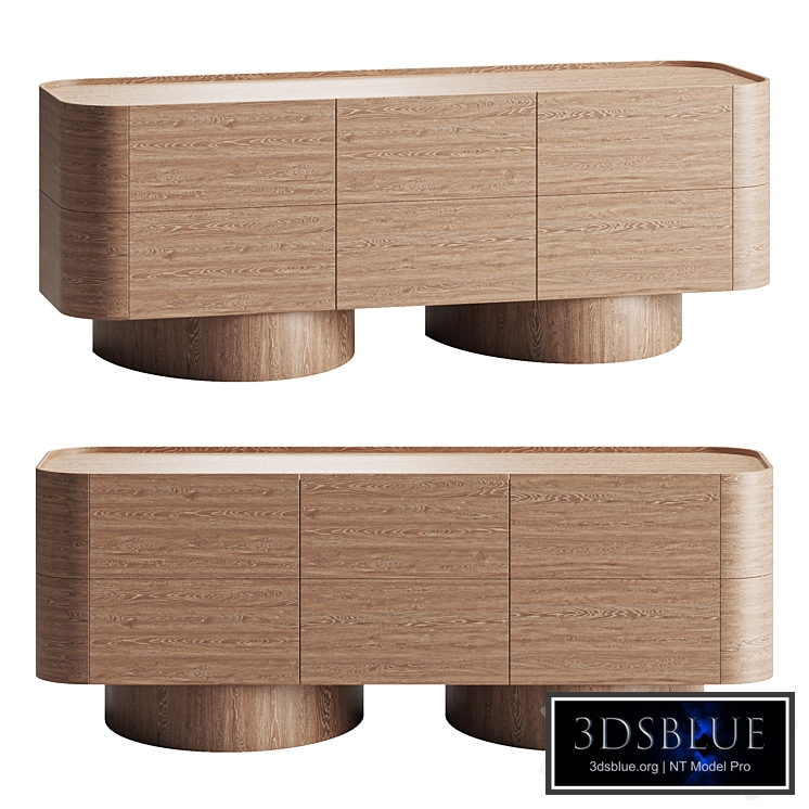 Prayssac Light Oak Wood Sideboard
