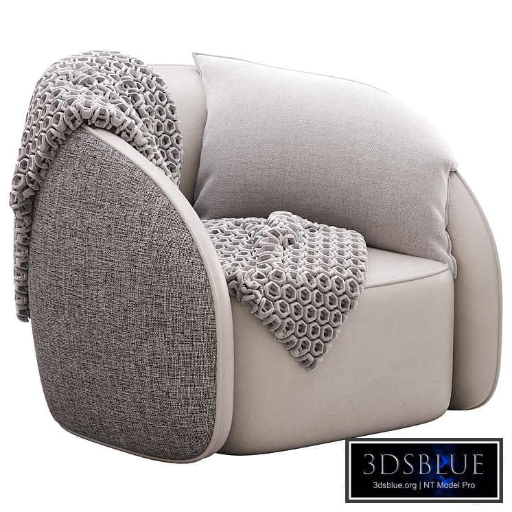 BeigeRed Leather Sofa Chair