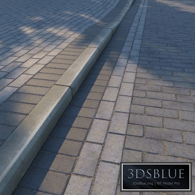 Paving slabs and curb (curb) v2