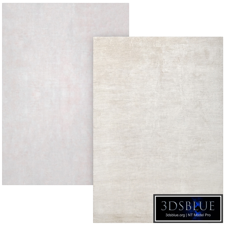 Modern Rugs LA Solid Mohair - Sand and Solid Mohair Blush