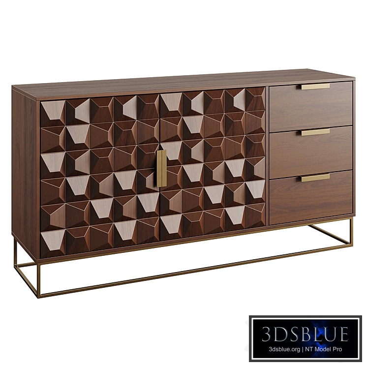 Chest of drawers made of Irpa solid wood
