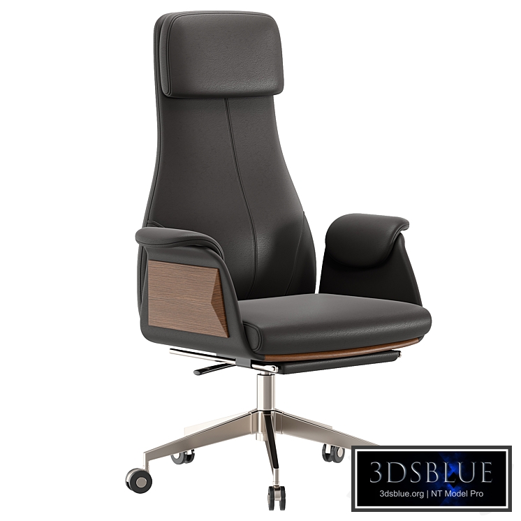 Reclining Leather Office Desk Chair black