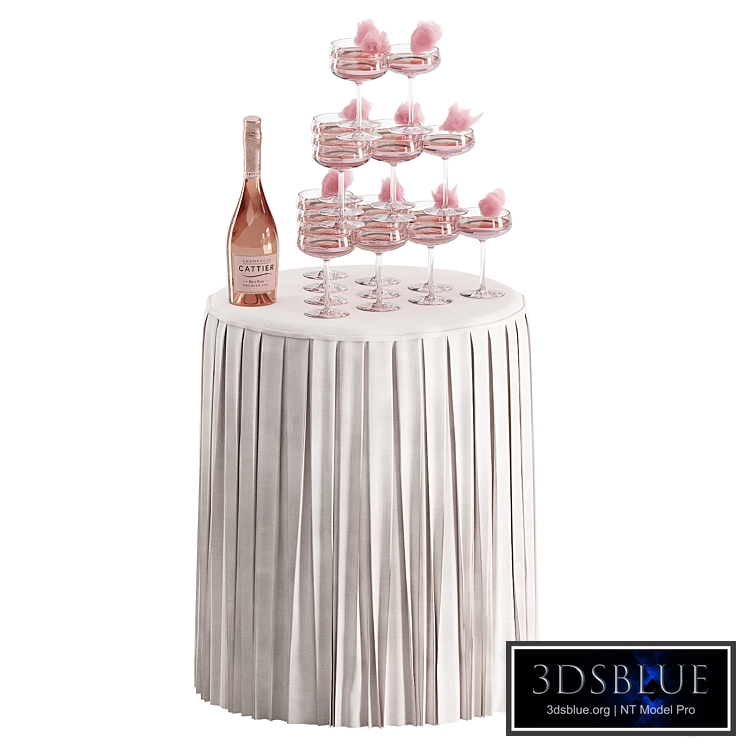 Pyramid of champagne glasses