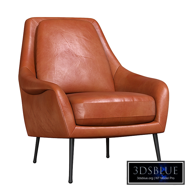 Lottie Leather Chair - Metal Legs