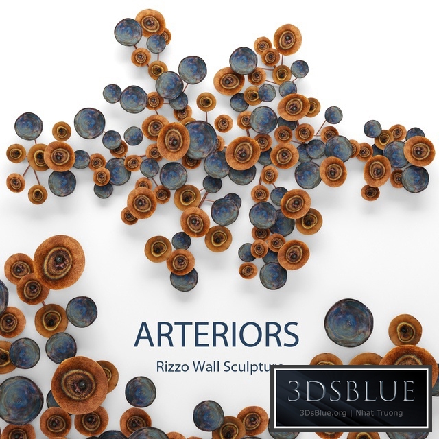 Rizzo Wall Sculpture. Arteriors, wall decor, disks, panels, metal