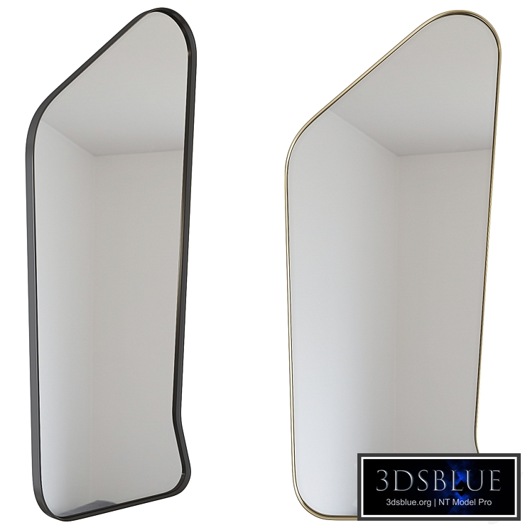 Designer asymmetric wall mirror