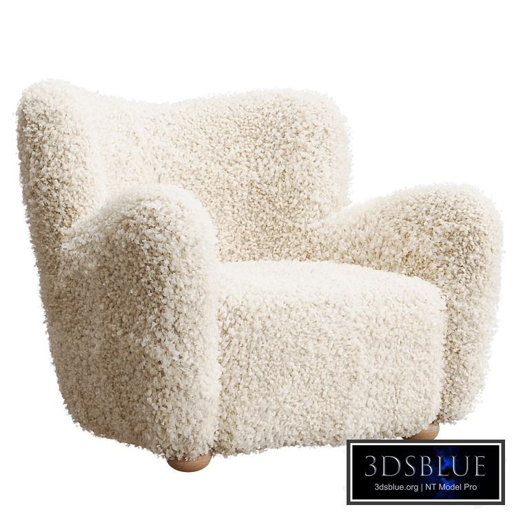 Le Tuco Shearling Accent Chair by Athena Calderone