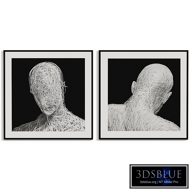 Modern painting set of 2