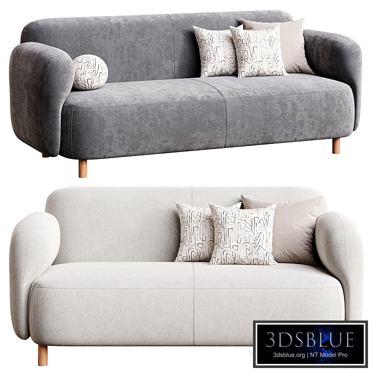 Sofa Pipel Bucle White divan.ru