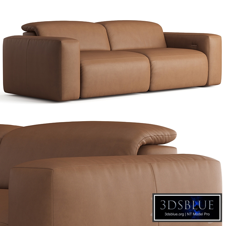 RH Blake Motion Leather Modular 2-Piece 2-Recliner Sofa