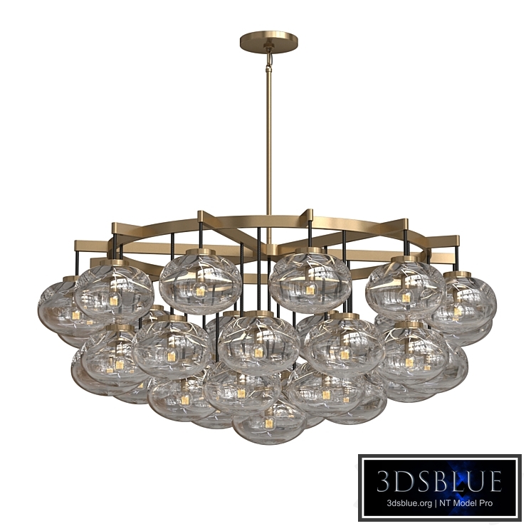 Restoration Hardware Cabrette Clear Glass Round Chandelier
