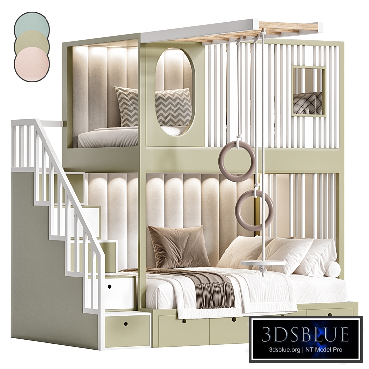 Two Level Desinger Kids Bed N4