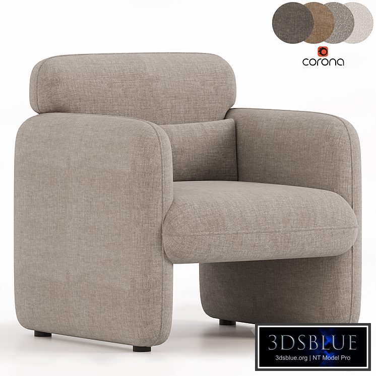Beige Modern Armchair