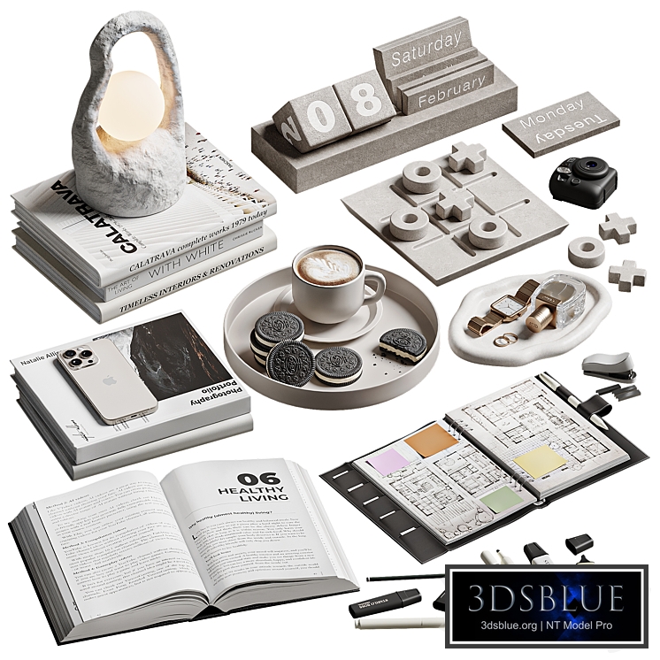 White decor for the workplace 005