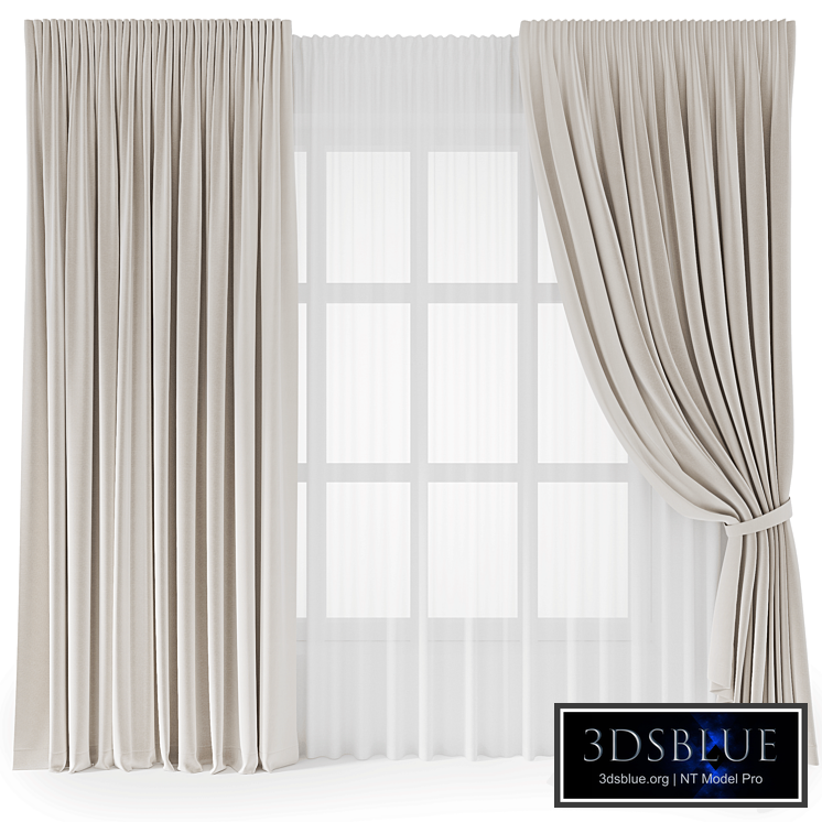 Two-color curtains with a grab