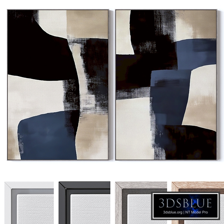 Set of large wall paintings 3382