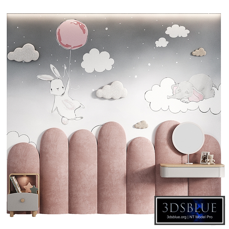 Decorative wall Headboard for children's room with decor #2