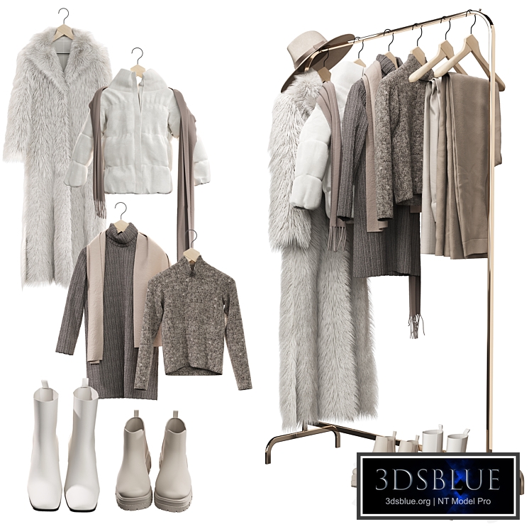 Outerwear on a hanger