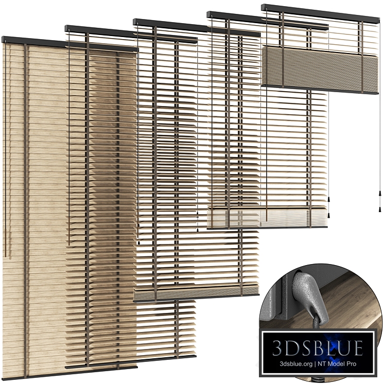 Wooden Venetian Blinds Curtain Set 23