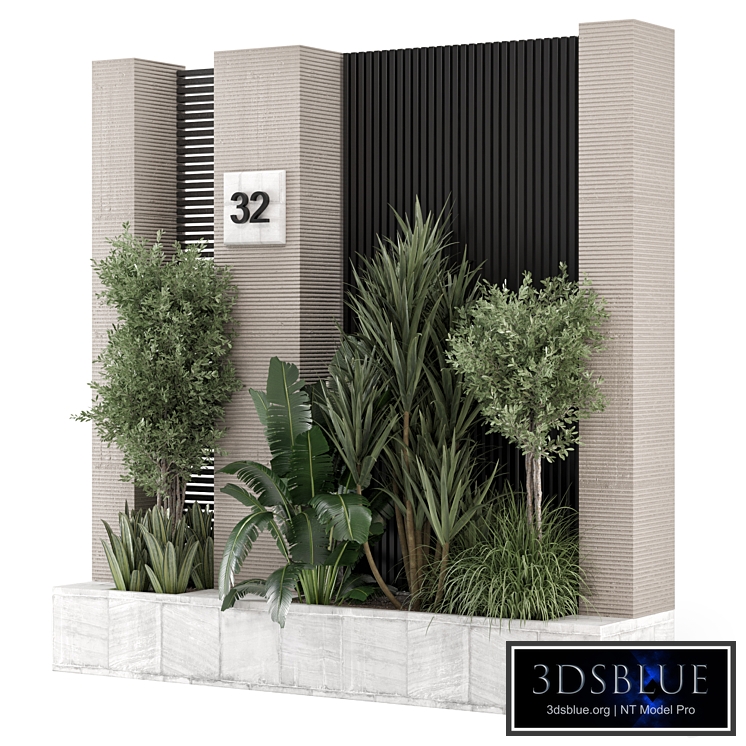 Outdoor Wall Fence Architecture Element_Set 2877