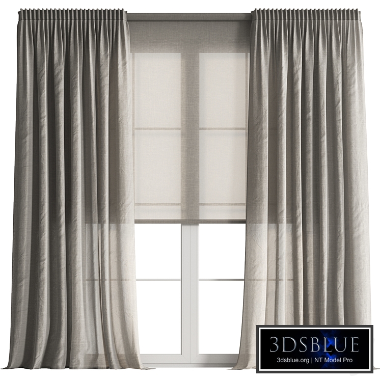 Curtains Long Linen set 03